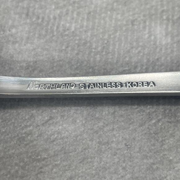 NOS Northland Stainless Korea Pasadena Rose Set of 8 Tea Spoons MCM Flatware - Picture 4 of 7